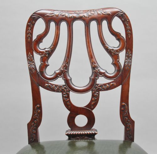 PAIR OF 19TH CENTURY CARVED MAHOGANY SIDE CHAIRS - ADDITIONAL PHOTO 4