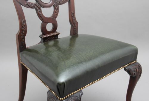 PAIR OF 19TH CENTURY CARVED MAHOGANY SIDE CHAIRS - ADDITIONAL PHOTO 5