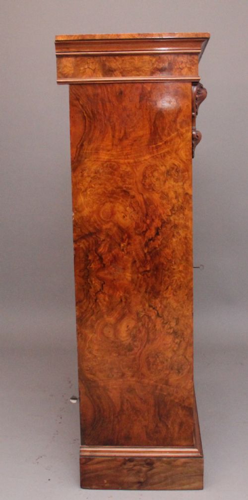 A SUPERB QUALITY 19TH CENTURY BURR WALNUT CABINET - ADDITIONAL PHOTO 4