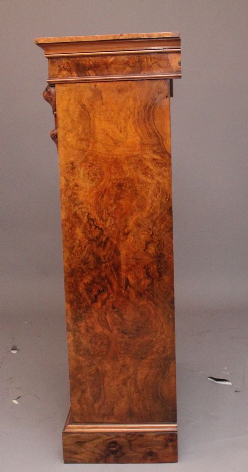 A SUPERB QUALITY 19TH CENTURY BURR WALNUT CABINET - ADDITIONAL PHOTO 6