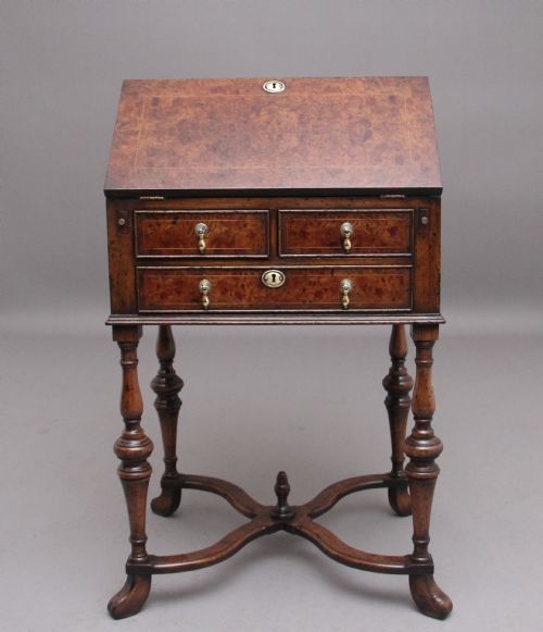 EARLY 20TH CENTURY WALNUT AND ELM BUREAU - ADDITIONAL PHOTO 2