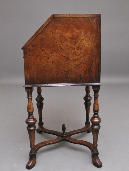 EARLY 20TH CENTURY WALNUT AND ELM BUREAU - ADDITIONAL PHOTO 10
