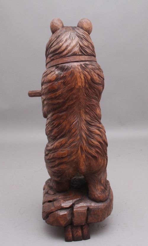 19TH CENTURY ANTIQUE BLACK FOREST BEAR STICK STAND - ADDITIONAL PHOTO 2