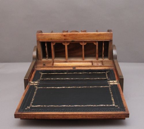 19TH CENTURY ANTIQUE CAMPHOR WOOD WRITING SLOPE - ADDITIONAL PHOTO 10