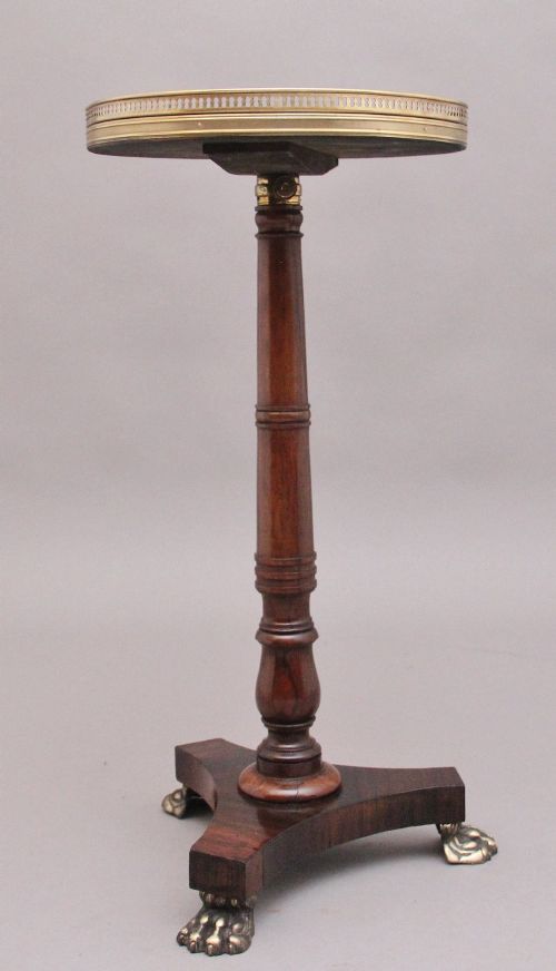 19TH CENTURY ANTIQUE ROSEWOOD TELESCOPIC OCCASIONAL TABLE - ADDITIONAL PHOTO 1