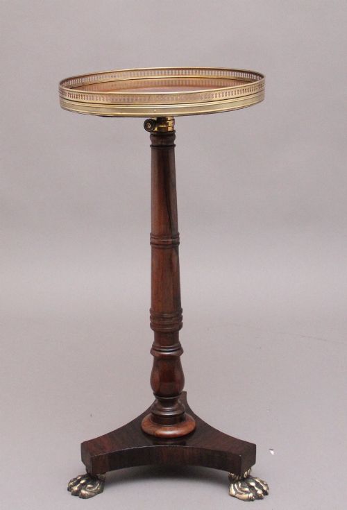 19TH CENTURY ANTIQUE ROSEWOOD TELESCOPIC OCCASIONAL TABLE - ADDITIONAL PHOTO 2