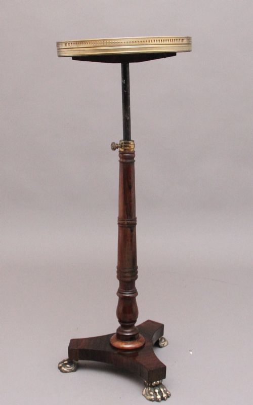 19TH CENTURY ANTIQUE ROSEWOOD TELESCOPIC OCCASIONAL TABLE - ADDITIONAL PHOTO 3