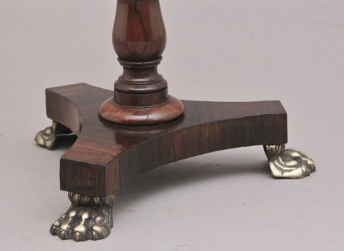 19TH CENTURY ANTIQUE ROSEWOOD TELESCOPIC OCCASIONAL TABLE - ADDITIONAL PHOTO 6