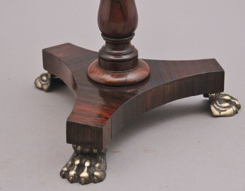 19TH CENTURY ANTIQUE ROSEWOOD TELESCOPIC OCCASIONAL TABLE - ADDITIONAL PHOTO 7