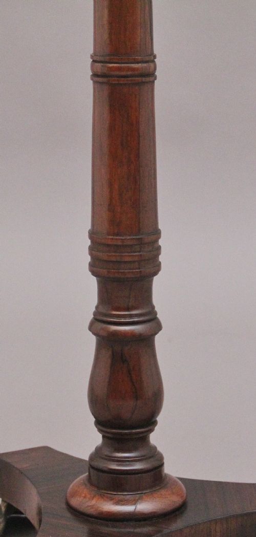 19TH CENTURY ANTIQUE ROSEWOOD TELESCOPIC OCCASIONAL TABLE - ADDITIONAL PHOTO 9