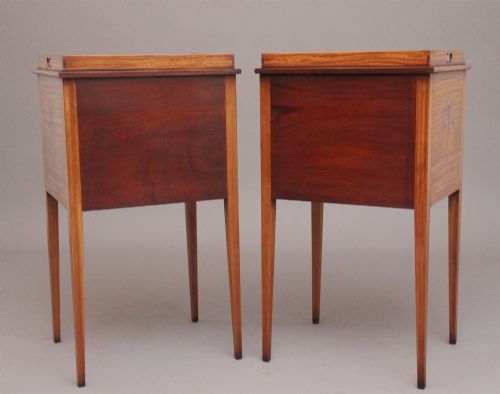 PAIR EARLY 20TH CENTURY SATINWOOD BEDSIDE CABINETS - ADDITIONAL PHOTO 9