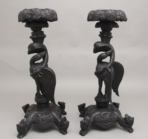PAIR 19TH CENTURY ANGLO INDIAN CARVED TORCHERS - ADDITIONAL PHOTO 2