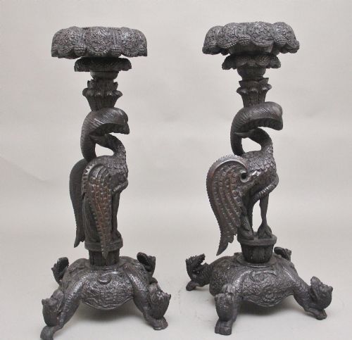 PAIR 19TH CENTURY ANGLO INDIAN CARVED TORCHERS - ADDITIONAL PHOTO 4