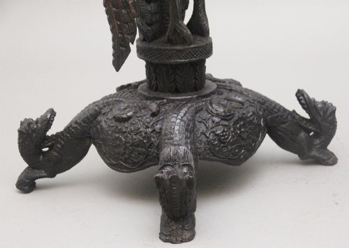 PAIR 19TH CENTURY ANGLO INDIAN CARVED TORCHERS - ADDITIONAL PHOTO 5