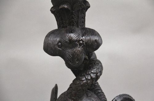 PAIR 19TH CENTURY ANGLO INDIAN CARVED TORCHERS - ADDITIONAL PHOTO 9