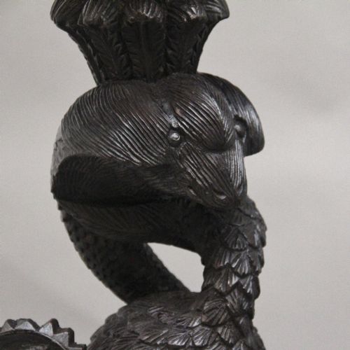 PAIR 19TH CENTURY ANGLO INDIAN CARVED TORCHERS - ADDITIONAL PHOTO 11