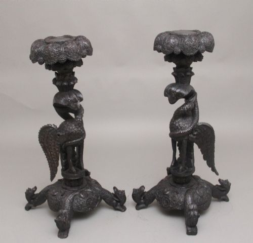 PAIR 19TH CENTURY ANGLO INDIAN CARVED TORCHERS - ADDITIONAL PHOTO 13