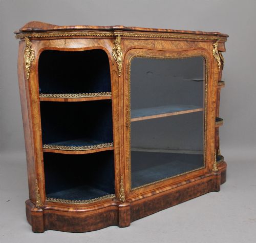 19TH CENTURY BURR WALNUT CREDENZA - ADDITIONAL PHOTO 7
