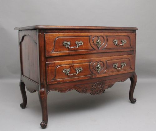 EARLY 19TH CENTURY FRENCH WALNUT COMMODE - ADDITIONAL PHOTO 1