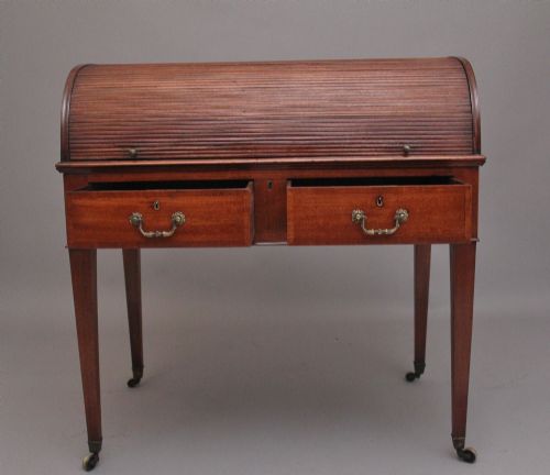 EARLY 19TH CENTURY MAHOGANY TAMBOUR DESK - ADDITIONAL PHOTO 1