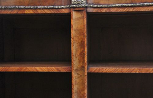 19TH CENTURY WALNUT AND ORMOLU OPEN BOOKCASE BY JOHNSTONE AND JEANES - ADDITIONAL PHOTO 2