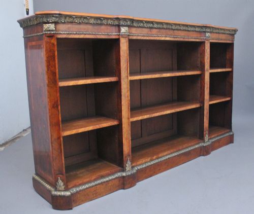 19TH CENTURY WALNUT AND ORMOLU OPEN BOOKCASE BY JOHNSTONE AND JEANES - ADDITIONAL PHOTO 9