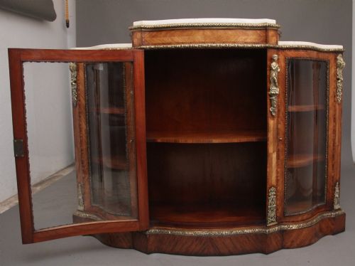 19TH CENTURY KINGWOOD AND MARBLE TOP CREDENZA - ADDITIONAL PHOTO 1