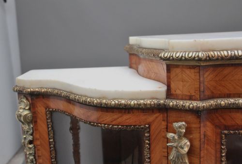 19TH CENTURY KINGWOOD AND MARBLE TOP CREDENZA - ADDITIONAL PHOTO 6