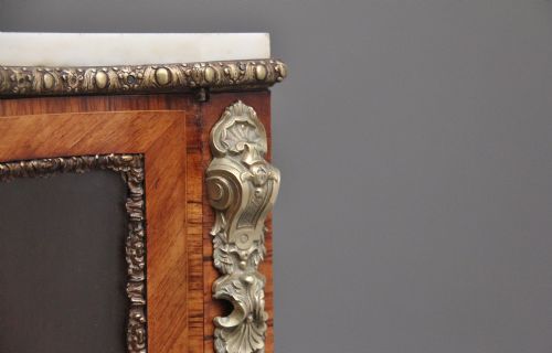 19TH CENTURY KINGWOOD AND MARBLE TOP CREDENZA - ADDITIONAL PHOTO 9