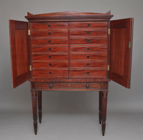 EARLY 19TH CENTURY MAHOGANY COLLECTORS CABINET - ADDITIONAL PHOTO 2