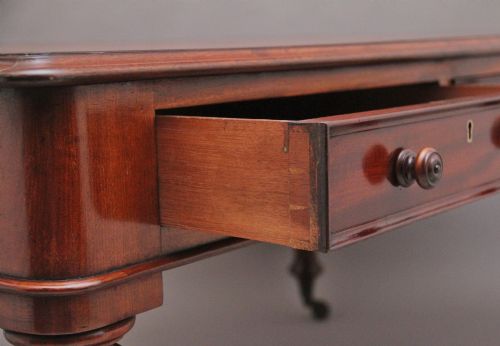 19TH CENTURY ANTIQUE MAHOGANY PARTNERS WRITING TABLE - ADDITIONAL PHOTO 9
