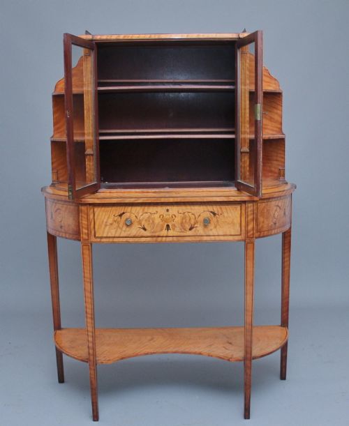 19TH CENTURY SATINWOOD DISPLAY CABINET - ADDITIONAL PHOTO 1