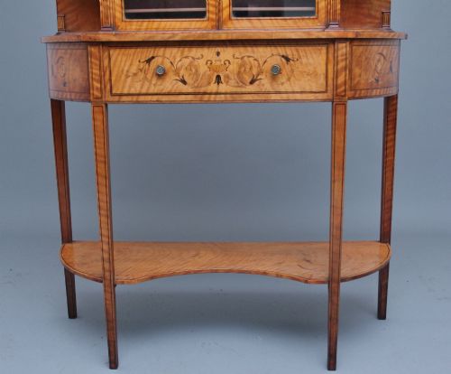 19TH CENTURY SATINWOOD DISPLAY CABINET - ADDITIONAL PHOTO 3