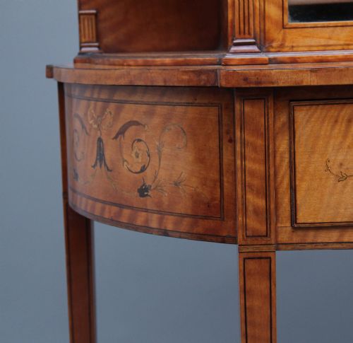 19TH CENTURY SATINWOOD DISPLAY CABINET - ADDITIONAL PHOTO 6