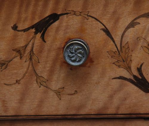 19TH CENTURY SATINWOOD DISPLAY CABINET - ADDITIONAL PHOTO 9