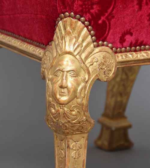 A PAIR OF GEORGE I STYLE GILTWOOD CHAIRS - ADDITIONAL PHOTO 5