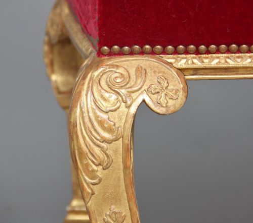 A PAIR OF GEORGE I STYLE GILTWOOD CHAIRS - ADDITIONAL PHOTO 9