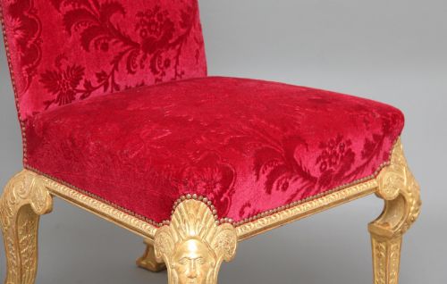 A PAIR OF GEORGE I STYLE GILTWOOD CHAIRS - ADDITIONAL PHOTO 12