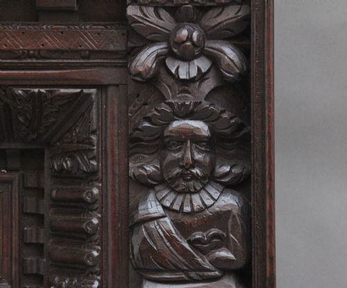 17TH CENTURY AND LATER CARVED OAK OVERMANTLE - ADDITIONAL PHOTO 3