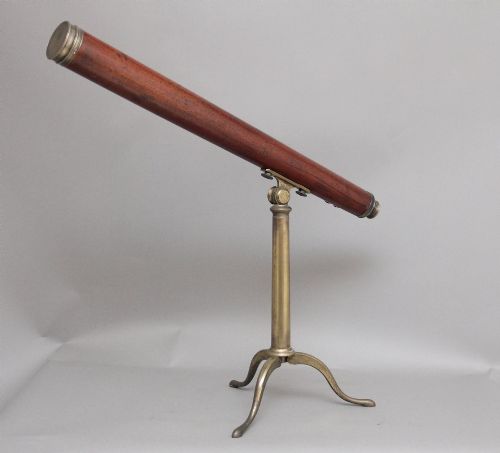 18TH CENTURY MAHOGANY AND BRASS TELESCOPE BY NAIRNE BLUNT OF LONDON