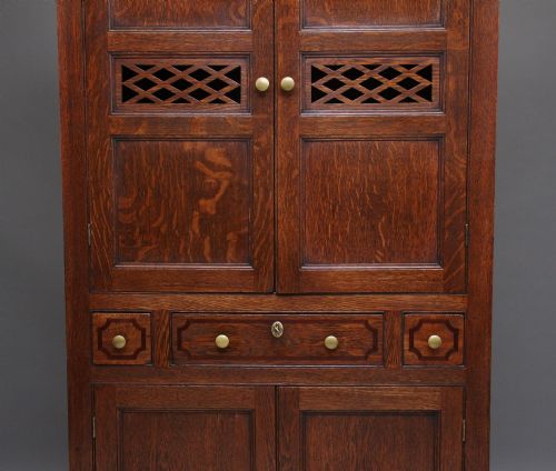 EARLY 19TH CENTURY OAK FOOD CUPBOARD - ADDITIONAL PHOTO 7