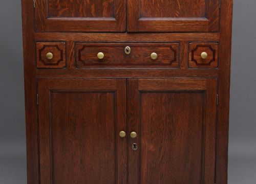 EARLY 19TH CENTURY OAK FOOD CUPBOARD - ADDITIONAL PHOTO 8
