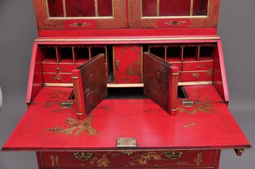 EARLY 20TH CENTURY CHINOISERIE BUREAU BOOKCASE - ADDITIONAL PHOTO 11