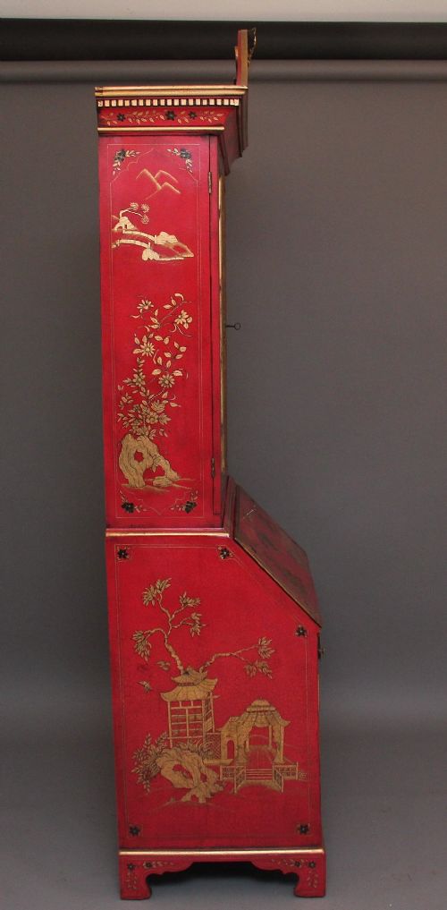 EARLY 20TH CENTURY CHINOISERIE BUREAU BOOKCASE - ADDITIONAL PHOTO 13