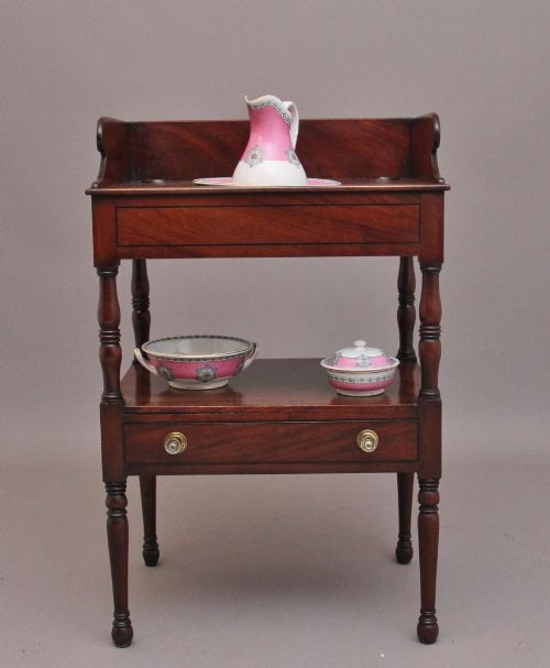 EARLY VICTORIAN 19THCENTURY MAHOGANY WASHSTAND - ADDITIONAL PHOTO 1