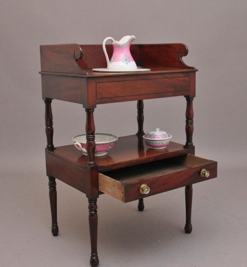 EARLY VICTORIAN 19THCENTURY MAHOGANY WASHSTAND - ADDITIONAL PHOTO 4