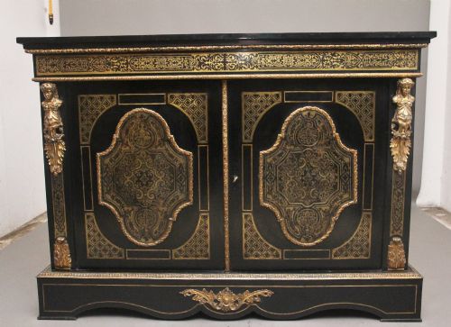 19TH CENTURY EBONISED BOULLE CABINET