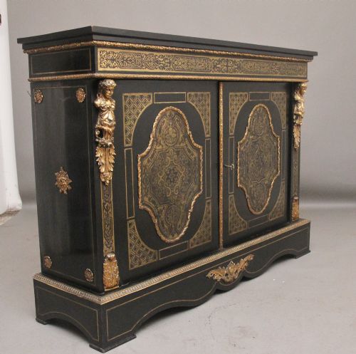 19TH CENTURY EBONISED BOULLE CABINET - ADDITIONAL PHOTO 2