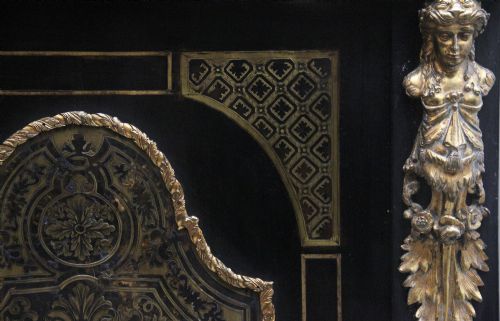 19TH CENTURY EBONISED BOULLE CABINET - ADDITIONAL PHOTO 4