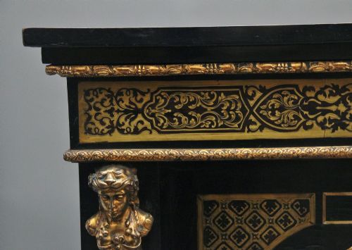 19TH CENTURY EBONISED BOULLE CABINET - ADDITIONAL PHOTO 10